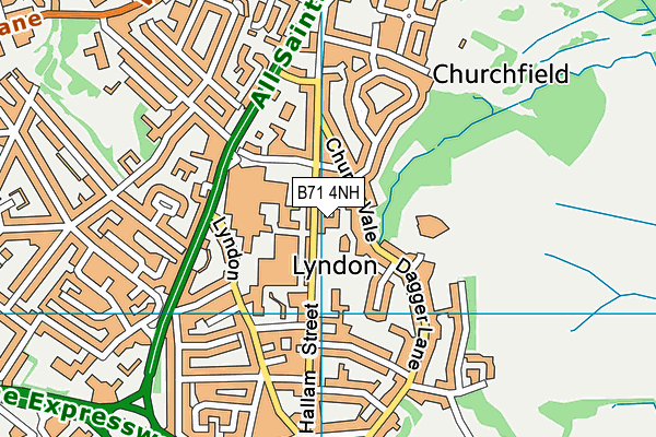 B71 4NH map - OS VectorMap District (Ordnance Survey) B71 4NH map - OS VectorMap District (Ordnance Survey)