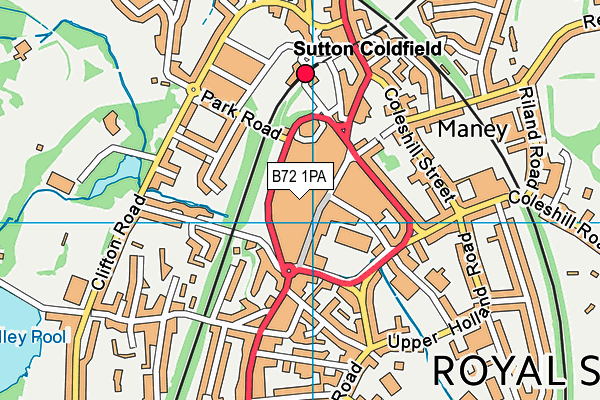 B72 1PA map - OS VectorMap District (Ordnance Survey) B72 1PA map - OS VectorMap District (Ordnance Survey)
