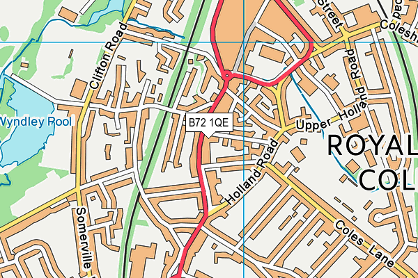 B72 1QE map - OS VectorMap District (Ordnance Survey) B72 1QE map - OS VectorMap District (Ordnance Survey)