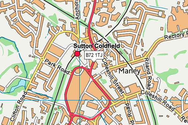 B72 1TJ map - OS VectorMap District (Ordnance Survey) B72 1TJ map - OS VectorMap District (Ordnance Survey)