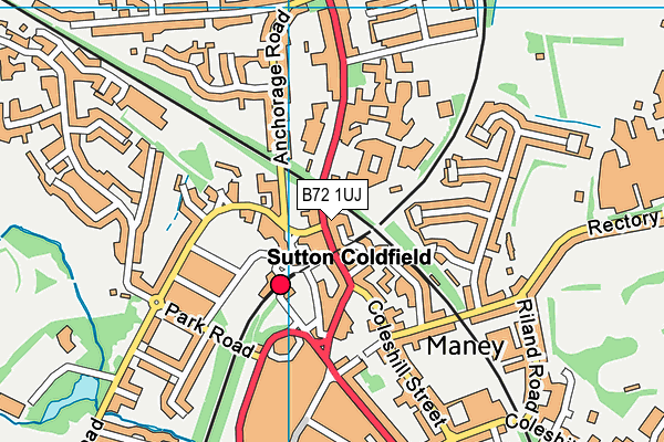 B72 1UJ map - OS VectorMap District (Ordnance Survey) B72 1UJ map - OS VectorMap District (Ordnance Survey)