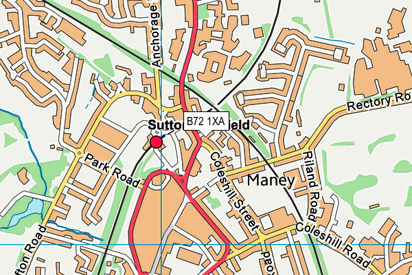 B72 1XA map - OS VectorMap District (Ordnance Survey) B72 1XA map - OS VectorMap District (Ordnance Survey)