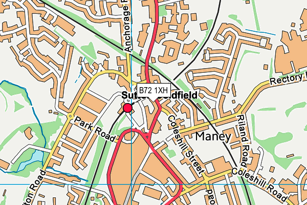 B72 1XH map - OS VectorMap District (Ordnance Survey) B72 1XH map - OS VectorMap District (Ordnance Survey)