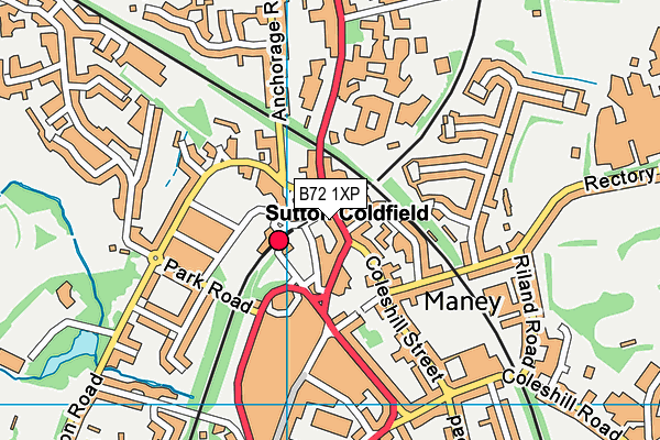 B72 1XP map - OS VectorMap District (Ordnance Survey) B72 1XP map - OS VectorMap District (Ordnance Survey)