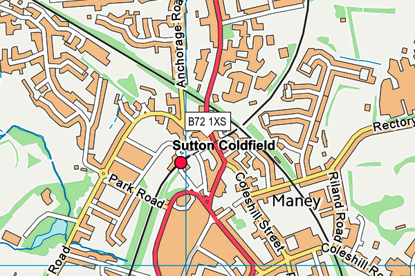 B72 1XS map - OS VectorMap District (Ordnance Survey) B72 1XS map - OS VectorMap District (Ordnance Survey)