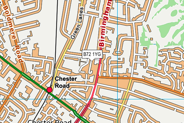 B72 1YG map - OS VectorMap District (Ordnance Survey) B72 1YG map - OS VectorMap District (Ordnance Survey)