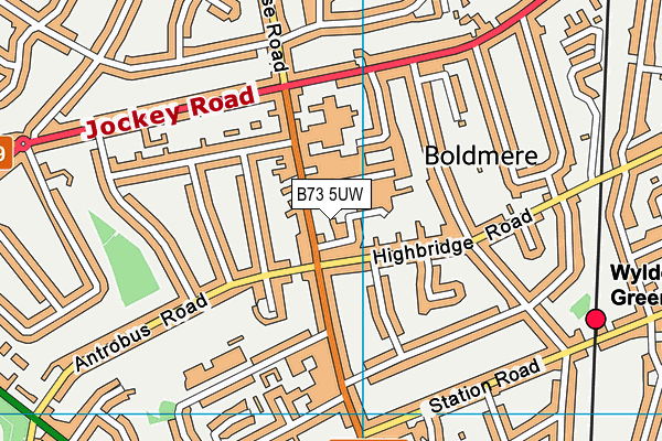 B73 5UW map - OS VectorMap District (Ordnance Survey) B73 5UW map - OS VectorMap District (Ordnance Survey)