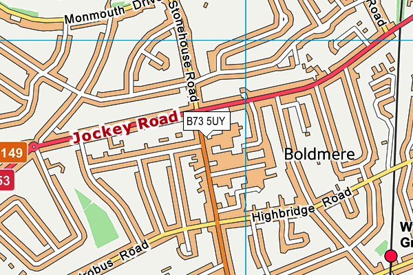 B73 5UY map - OS VectorMap District (Ordnance Survey) B73 5UY map - OS VectorMap District (Ordnance Survey)
