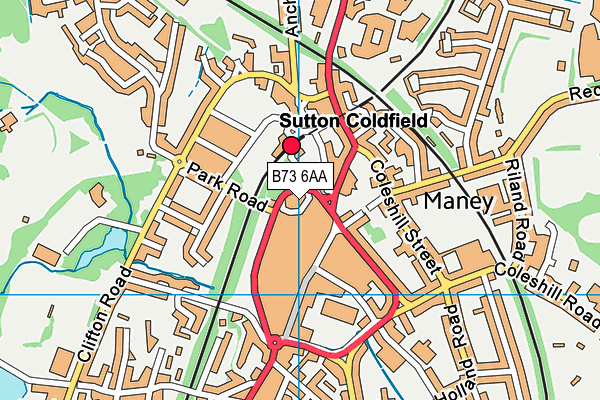 B73 6AA map - OS VectorMap District (Ordnance Survey) B73 6AA map - OS VectorMap District (Ordnance Survey)