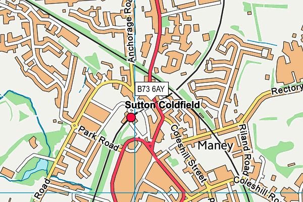 B73 6AY map - OS VectorMap District (Ordnance Survey) B73 6AY map - OS VectorMap District (Ordnance Survey)