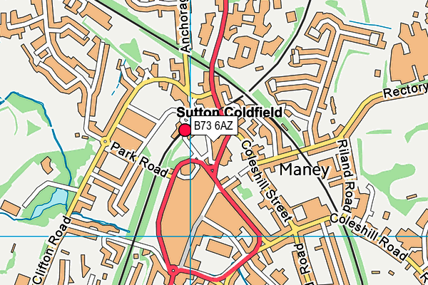 B73 6AZ map - OS VectorMap District (Ordnance Survey) B73 6AZ map - OS VectorMap District (Ordnance Survey)