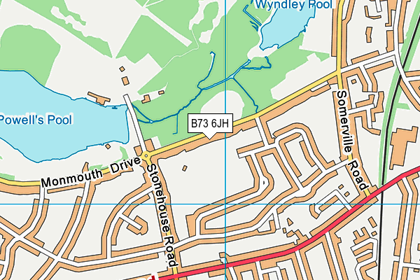 B73 6JH map - OS VectorMap District (Ordnance Survey) B73 6JH map - OS VectorMap District (Ordnance Survey)