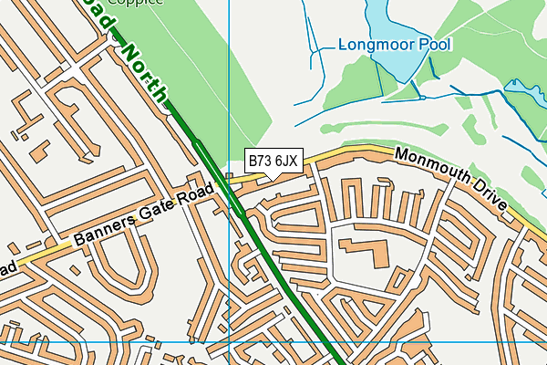 B73 6JX map - OS VectorMap District (Ordnance Survey) B73 6JX map - OS VectorMap District (Ordnance Survey)