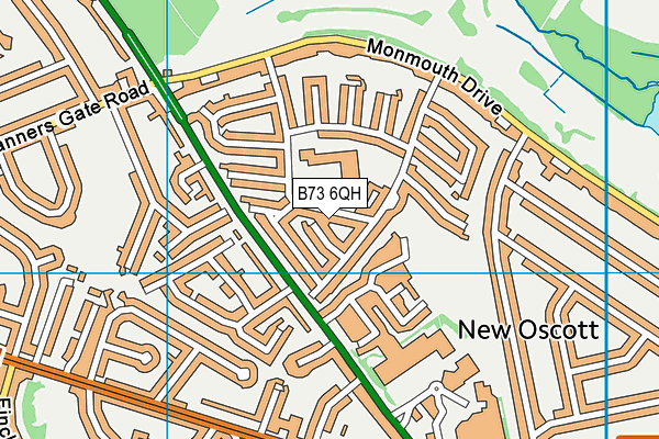 B73 6QH map - OS VectorMap District (Ordnance Survey) B73 6QH map - OS VectorMap District (Ordnance Survey)