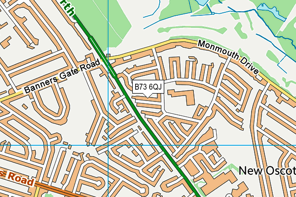 B73 6QJ map - OS VectorMap District (Ordnance Survey) B73 6QJ map - OS VectorMap District (Ordnance Survey)