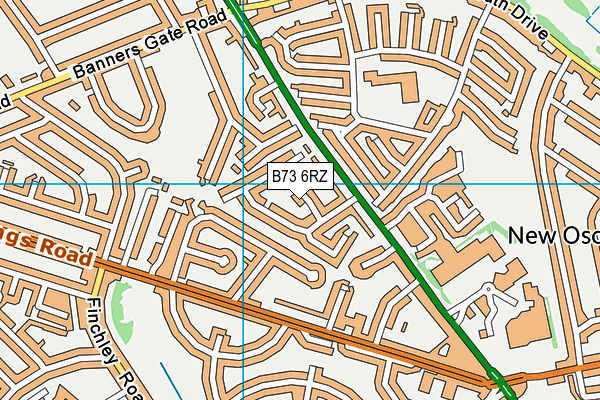 B73 6RZ map - OS VectorMap District (Ordnance Survey) B73 6RZ map - OS VectorMap District (Ordnance Survey)