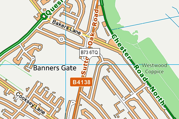 B73 6TQ map - OS VectorMap District (Ordnance Survey) B73 6TQ map - OS VectorMap District (Ordnance Survey)