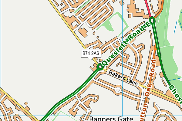 B74 2AS map - OS VectorMap District (Ordnance Survey) B74 2AS map - OS VectorMap District (Ordnance Survey)