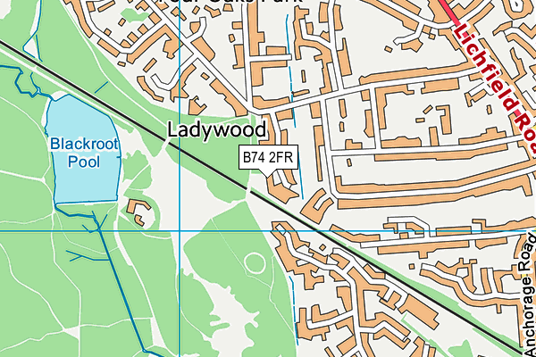 B74 2FR map - OS VectorMap District (Ordnance Survey) B74 2FR map - OS VectorMap District (Ordnance Survey)