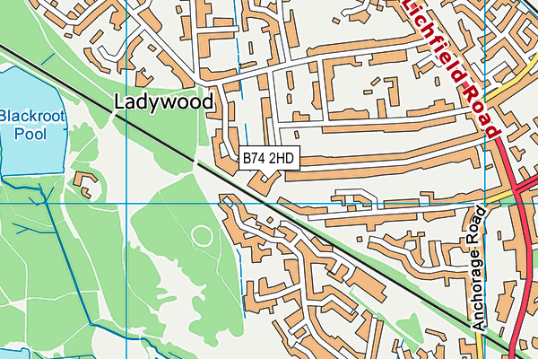 B74 2HD map - OS VectorMap District (Ordnance Survey) B74 2HD map - OS VectorMap District (Ordnance Survey)