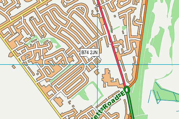 B74 2JN map - OS VectorMap District (Ordnance Survey) B74 2JN map - OS VectorMap District (Ordnance Survey)