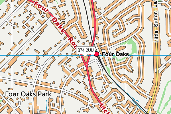 B74 2UU map - OS VectorMap District (Ordnance Survey) B74 2UU map - OS VectorMap District (Ordnance Survey)
