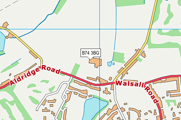 B74 3BG map - OS VectorMap District (Ordnance Survey) B74 3BG map - OS VectorMap District (Ordnance Survey)