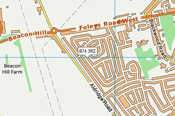 B74 3RZ map - OS VectorMap District (Ordnance Survey) B74 3RZ map - OS VectorMap District (Ordnance Survey)