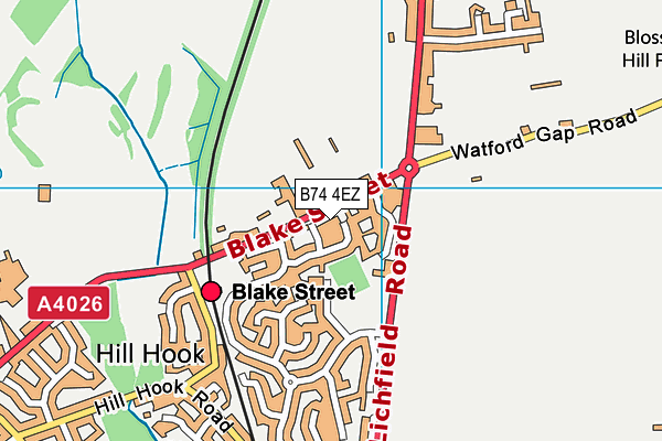 B74 4EZ map - OS VectorMap District (Ordnance Survey) B74 4EZ map - OS VectorMap District (Ordnance Survey)