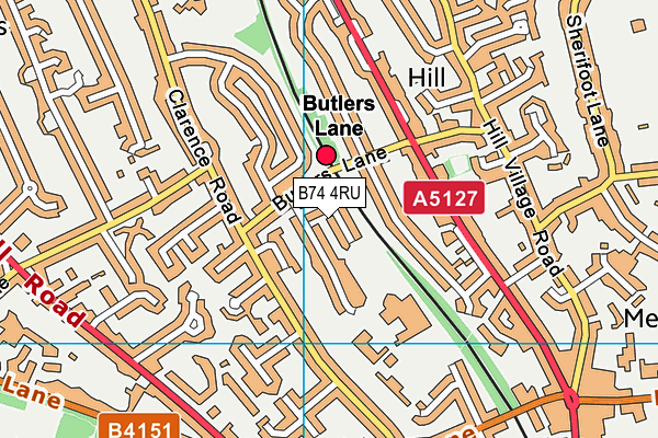 B74 4RU map - OS VectorMap District (Ordnance Survey) B74 4RU map - OS VectorMap District (Ordnance Survey)