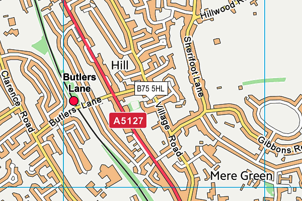 B75 5HL map - OS VectorMap District (Ordnance Survey) B75 5HL map - OS VectorMap District (Ordnance Survey)