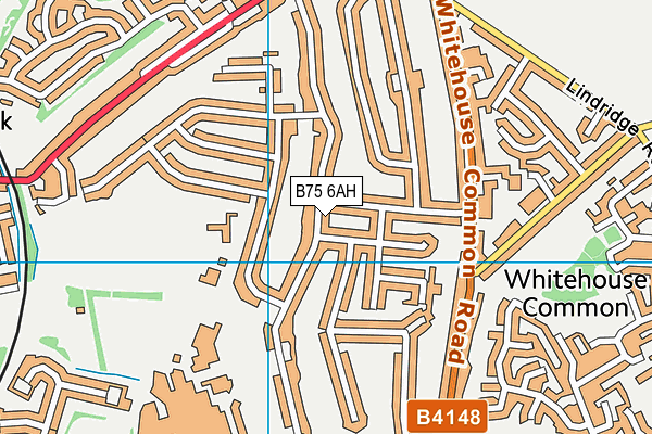 B75 6AH map - OS VectorMap District (Ordnance Survey)