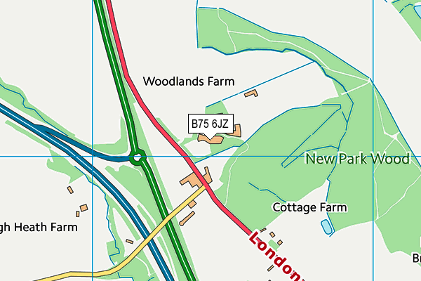 B75 6JZ map - OS VectorMap District (Ordnance Survey) B75 6JZ map - OS VectorMap District (Ordnance Survey)