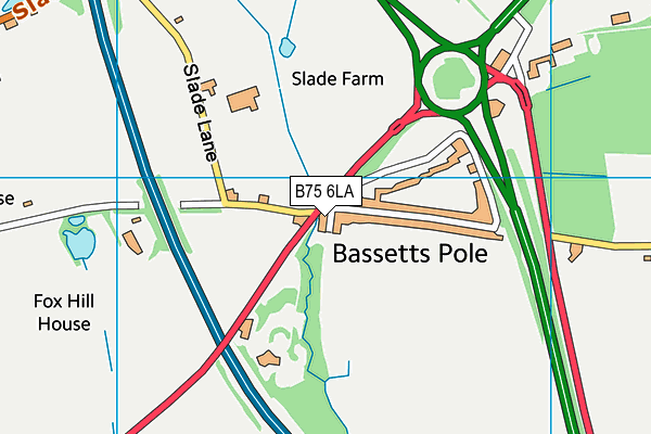 B75 6LA map - OS VectorMap District (Ordnance Survey) B75 6LA map - OS VectorMap District (Ordnance Survey)