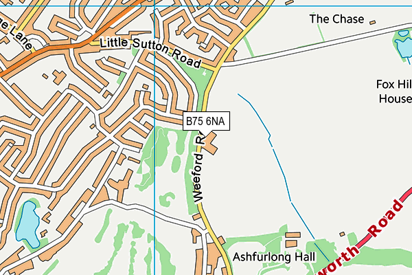 B75 6NA map - OS VectorMap District (Ordnance Survey) B75 6NA map - OS VectorMap District (Ordnance Survey)