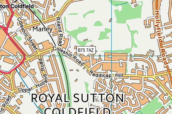 B75 7AZ map - OS VectorMap District (Ordnance Survey) B75 7AZ map - OS VectorMap District (Ordnance Survey)