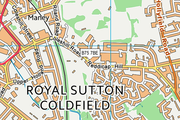 B75 7BE map - OS VectorMap District (Ordnance Survey) B75 7BE map - OS VectorMap District (Ordnance Survey)