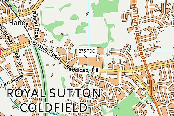 B75 7DQ map - OS VectorMap District (Ordnance Survey) B75 7DQ map - OS VectorMap District (Ordnance Survey)