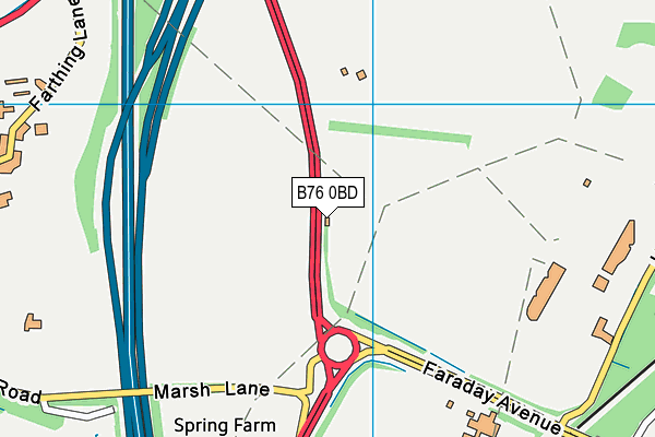 B76 0BD map - OS VectorMap District (Ordnance Survey) B76 0BD map - OS VectorMap District (Ordnance Survey)