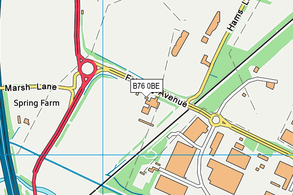 B76 0BE map - OS VectorMap District (Ordnance Survey) B76 0BE map - OS VectorMap District (Ordnance Survey)