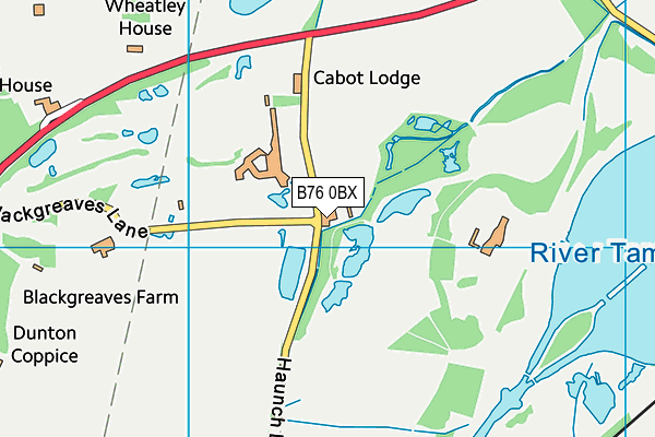 B76 0BX map - OS VectorMap District (Ordnance Survey)