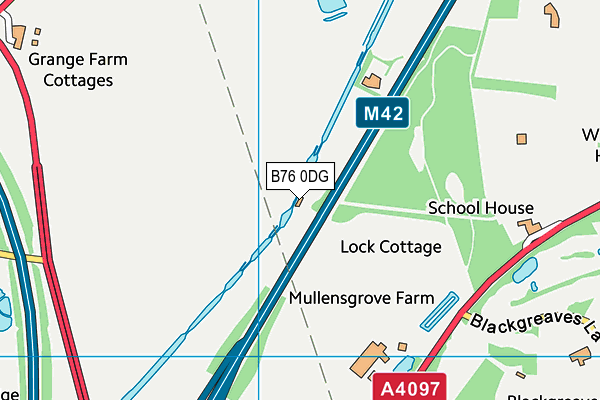 B76 0DG map - OS VectorMap District (Ordnance Survey) B76 0DG map - OS VectorMap District (Ordnance Survey)