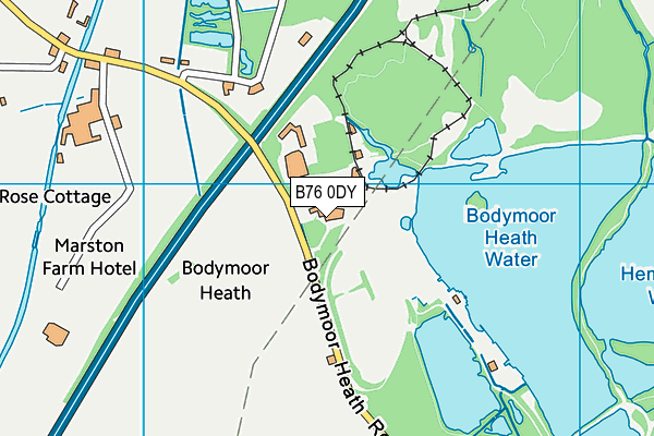 B76 0DY map - OS VectorMap District (Ordnance Survey) B76 0DY map - OS VectorMap District (Ordnance Survey)