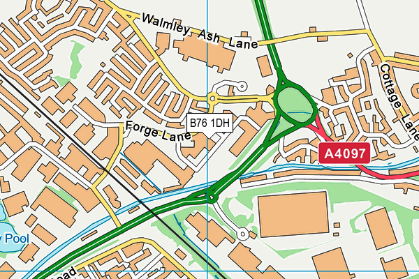 B76 1DH map - OS VectorMap District (Ordnance Survey) B76 1DH map - OS VectorMap District (Ordnance Survey)