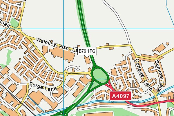 B76 1FG map - OS VectorMap District (Ordnance Survey) B76 1FG map - OS VectorMap District (Ordnance Survey)