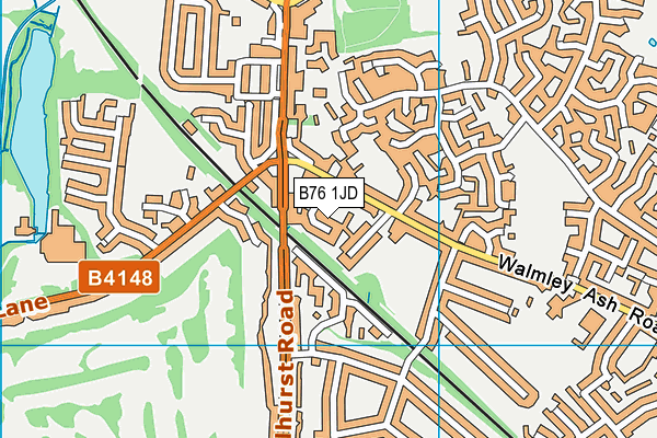 B76 1JD map - OS VectorMap District (Ordnance Survey) B76 1JD map - OS VectorMap District (Ordnance Survey)