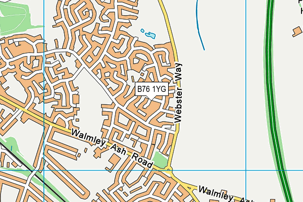 B76 1YG map - OS VectorMap District (Ordnance Survey) B76 1YG map - OS VectorMap District (Ordnance Survey)
