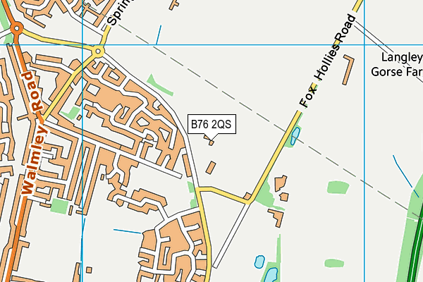 B76 2QS map - OS VectorMap District (Ordnance Survey) B76 2QS map - OS VectorMap District (Ordnance Survey)