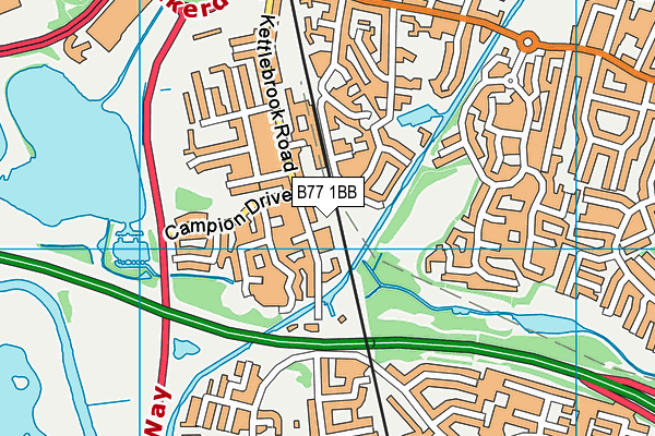 B77 1BB map - OS VectorMap District (Ordnance Survey) B77 1BB map - OS VectorMap District (Ordnance Survey)
