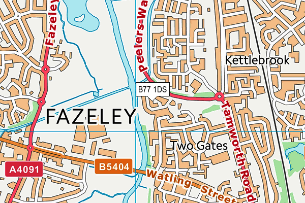 B77 1DS map - OS VectorMap District (Ordnance Survey) B77 1DS map - OS VectorMap District (Ordnance Survey)